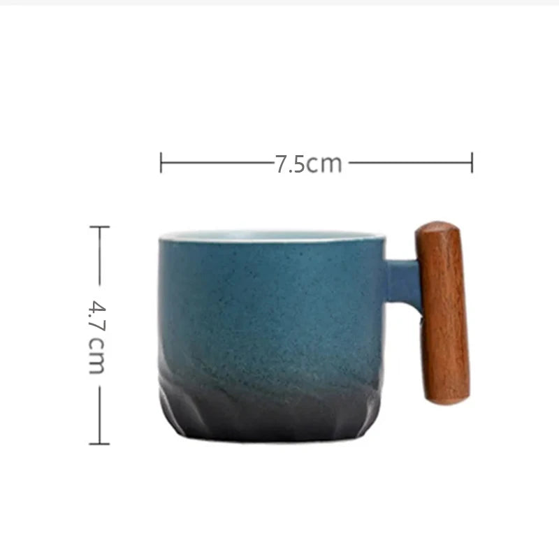Xícara de café cerâmica retro 70ml